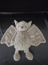 Jellycat Bashful Bat Small 8" Plush Gray Retired Rare Stuffed Animal EUC