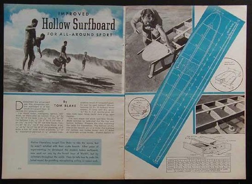 Wooden Surfboard Sailboard & Sailrig 1939 HowTo Build PLANS Tom Blake