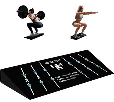 WINBOX Slant Board for Weightlifting and Calf Stretching - Non-Slip Heel Blue 