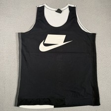 Nike Shirt Mens XL Black White Basketball Jersey Tank Top Athletic Blank Logo
