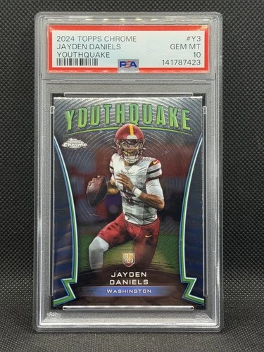 Jayden Daniels 2024 Topps Chrome YOUTHQUAKE #Y3 PSA 10