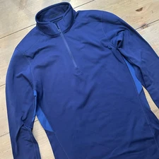 Arc'teryx 1/4 Zip Pullover Womens Medium Blue Long Sleeve Base Layer Shirt