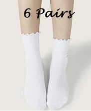 Ruffle Socks Women 6 Pairs Ruffle Socks Women 6 Pairs Lightweight Cotton Socks W