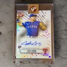 2023 TOPPS PRISTINE JOSH JUNG ROOKIE AUTOGRAPH REFRACTOR RC ON-CARD AUTO RANGERS