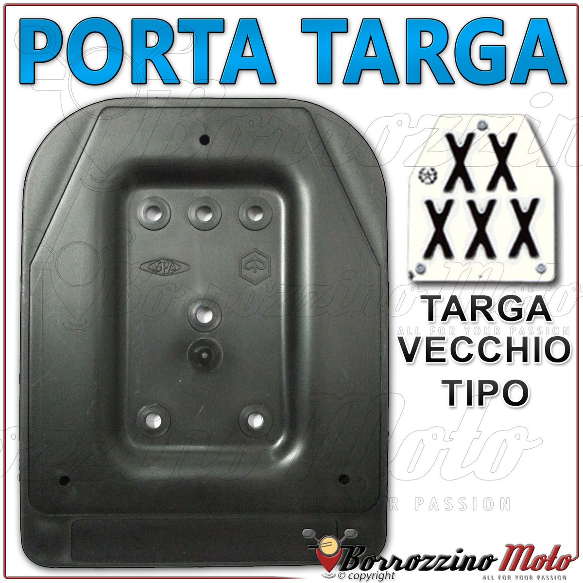 Portatarga Europeo Per Scooter 50cc - Supporto Per Targhe 14x12 Cm | Colore Nero - Foto 8
