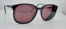 Vintage Lexington Black Oval Horn-Rimmed Sunglasses Hong Kong FRAMES ONLY