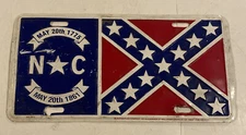 north carolina 1775-1861 car tag plate Vintage