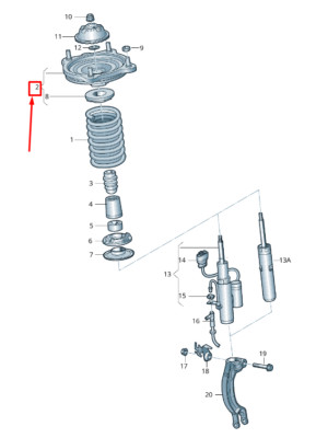 NEW AUDI A6 AVANT C7 FRONT COIL SPRING DISC 4G0412065G ORIGINAL