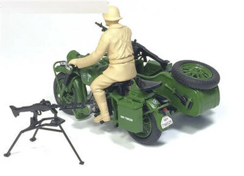 atlas R75 for BMW Army Green Motorcycle with Soldier and gun 1/24 FINISHED MODEL - Image 2 of 4