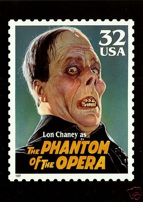 LON CHANEY, AS PHANTOM OF THE OPERA , OFFICIAL USPS JUMBO POSTCARD (7x5 inches)