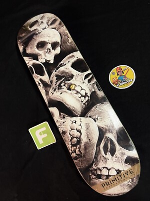 SUPER RARE Paul Rodriguez Primitive Gold Skulls Prod Skateboard