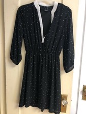 Forever 21 Black & White Polka Dots Dress Size S