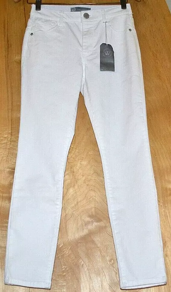 Wit Wisdom Absolution High Rise Ankle Skimmer White Jeans Women s Size 00