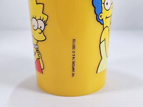 The Simpsons Plastic Water Drink Bottles 2007 Matt Groening Set Of 4 - Foto 7 di 8