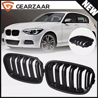 Gloss Black Front Kidney Grill Grille For BMW F20 F21 1 Series 2011-2014 Pre-LCI - Image 1 of 4