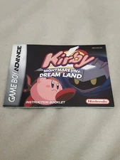 Nintendo Game Boy Advance Kirby Nightmare In Dream Land Instruction Manual Book