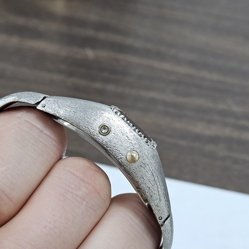 RARE Vintage MYCHRON LED Silver Tone Women's Curvex Dress Watch Parts/Repair - Picture 8 of 11