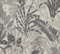 Vliestapete Floral BläTter Grau Weiß Livingwalls 37860-4 (3,87€/1Qm)