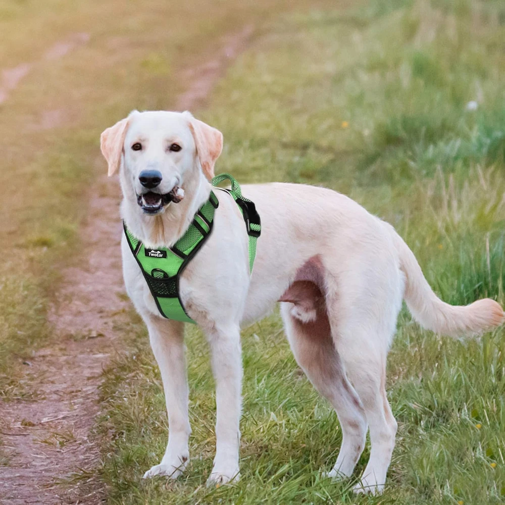 Dog Harness, No Pull Reflective Harness Front Clip Easy Control Handle Adjustabl