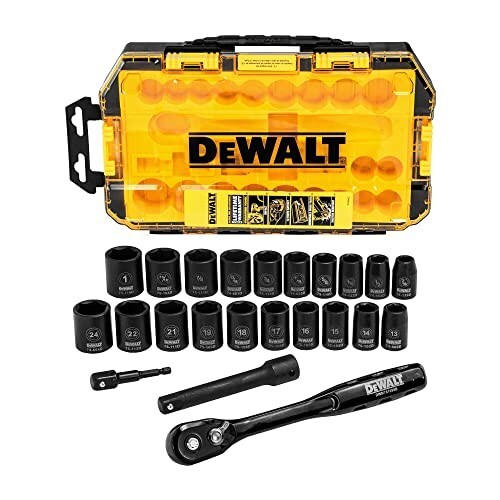 DEWALT Impact Socket Set, 23-Piece, 1/2