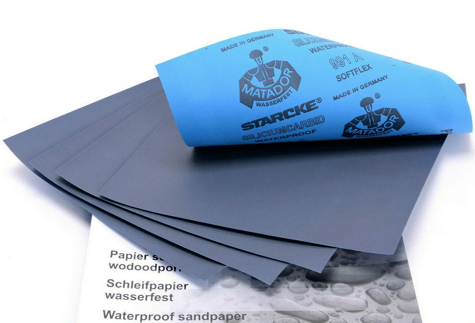 Starcke Profi Schleifpapier Wasserfest Nassschleifpapier P60 - P7000 nach Wahl
