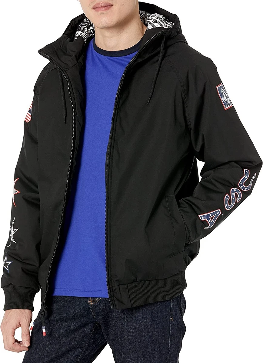 Volcom hernan insulated top black bomber jacket