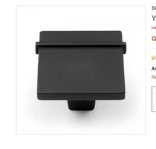 RK International Newbury 1 3/8 Inch / 1.375" Wide Modern Industrial Square Knob