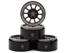 Treal Hobby Type V2 1.9" Beadlock Wheels (Titanium/Silver)
