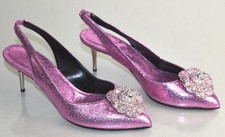 1190 NEW Oscar de la Renta ODETTE PUMPS Rose Pink Jeweled Shoes Wedding 37