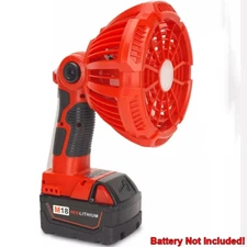 Portable Outdoor Jobsite Work Fan for Milwaukee 18V Li-ion Battery With Remote
