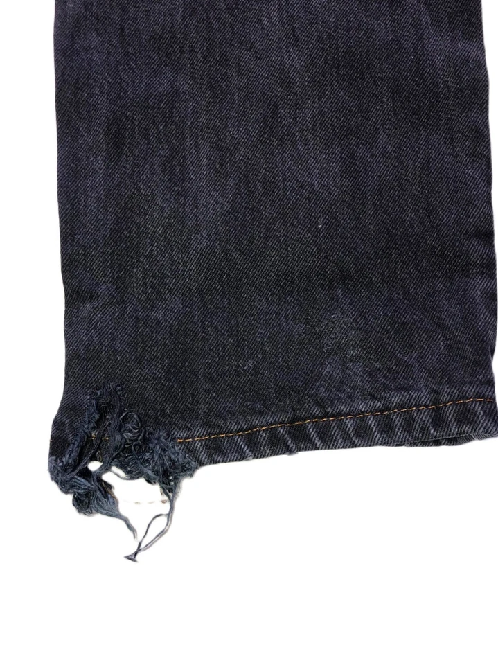Pantalones de mezclilla negros de pierna recta regulares italianos Rocky Vintage W28 L31 para hombre Foto 4 de 4