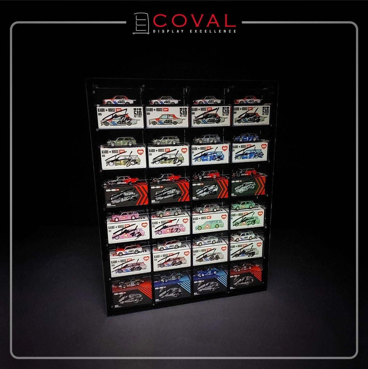 KENT KIDWELL ケント・キッドウェル　ヘッドマーチャントガレージキット KWD-406 Acrylic Display Cabinet for Mini GT x Kaido House 24 Cars