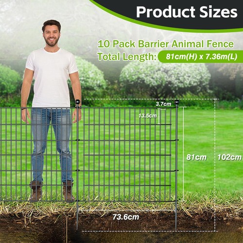 SpringUp Garden Yard Fence Metal Panels Wire Border Animal Barrier Flower Bed - Picture 2 of 8
