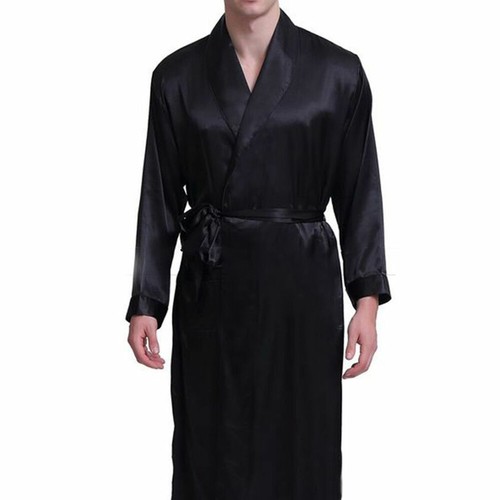 black satin robe mens