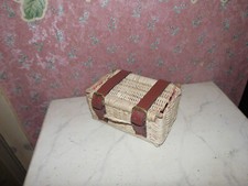 Nostalgie-Picknick-Korb-Koffer-Deko-Puppe-Bär-doll-poupee