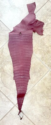 Genuine American Alligator Leather Bordeaux Matte Tail Gator Hide Craft 3804-M2