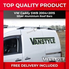 FITS VW VOLKSWAGEN CADDY MK3 2004-15 VAN ROOF RACK RAILS ALUMINIUM BARS NO DRILL