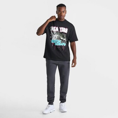 Supply & Demand NYC Graffiti graphic Mens T-Shirt Black L