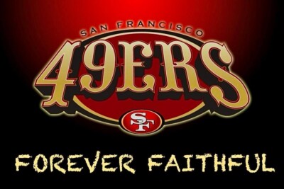 (2) San Francisco 49ers Waterproof Vinyl Stickers Forever Faithful  Decals