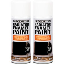ProKleen Radiator Enamel Spray Paint Heat Resistant Aerosol Matt Black 400ml