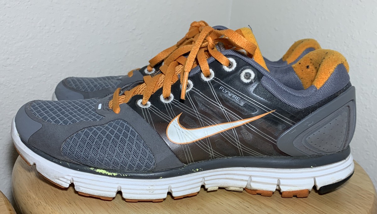 NIKE LUNARGLIDE＋2 Nike LunarGlide+ 2 Low Cool Grey Total Orange W Sz 9 | eBay