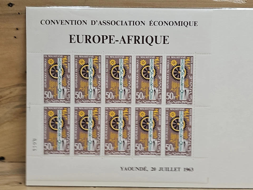 Mauritania,MNH, 1964, S/S, AGRICULTURE & INDUSTRY, EUROPE-AFRIQUE Stams T585 - Image 2 of 3