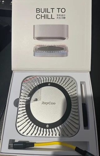 Raycue 40Gbps (4-in-1) M4/2024 Mac Mini Hub & Stand with NVMe/ M.2 SATA SSD