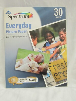New/Sealed GP Spectrum Premium Photo Paper. 30 Sheets, 8.5''x11'' High Gloss