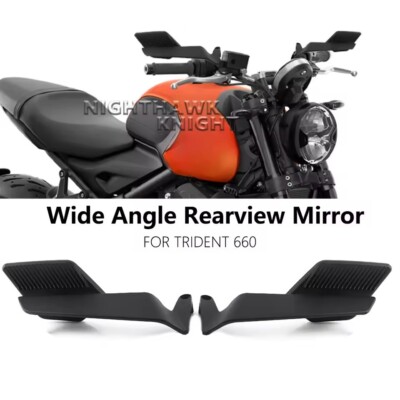 For Trident660 Wide Angle Rearview Mirror Folding Rear Side View Mirrors