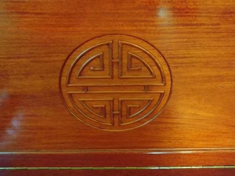 HERMOSO GABINETE DE BARRA SECA ORIENTAL ANTIGUO DE MEDIADOS DE SIGLO MODERNO 1967 GEORGE ZEE Co Foto 4 de 4