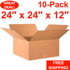 10-Pack 24" x 24" x 12" Cardboard Corrugated Shipping Boxes Moving Box Bundle