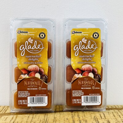 Glade Wax Melts Nutcracker Delight Hazelnut & Praline Set Of 2   12 Cubes Total