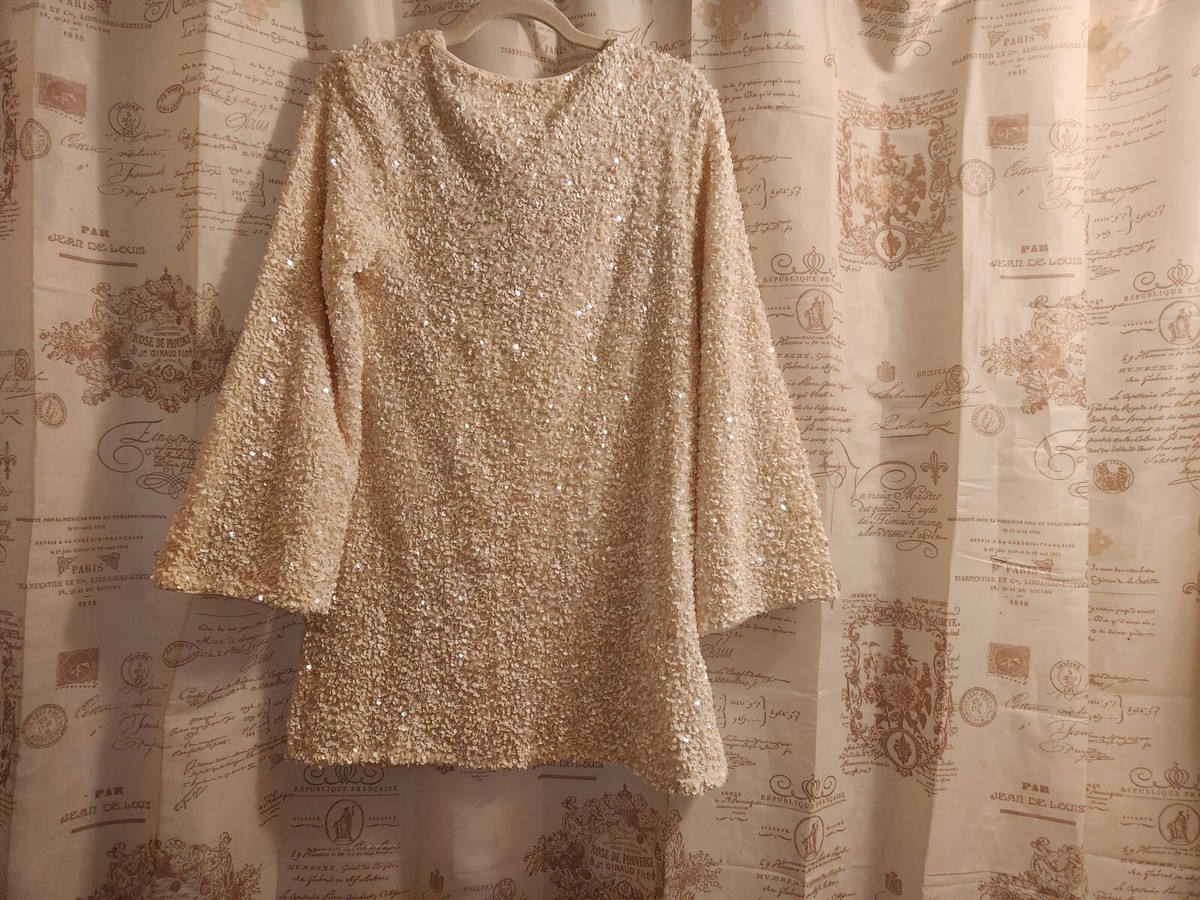 H&M Sequined Tie-back Dress Long Sleeve Sparkle White Sz XS BNWT | eBay H&M Sequined Tie-back Dress Long Sleeve Sparkle White Sz XS BNWT | eBay