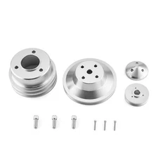 For Big Block Chevy Pulley Kit ,396-427-454 ,V-Belt - Long Water Pump (Aluminum)